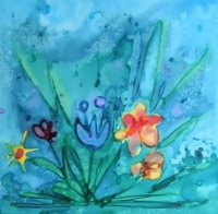 GLUE AND WATERCOLOR ART
