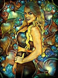 Mandy Rose Stained glass