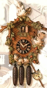 Cuckoo Clock - Owls & Fir Cones (15 - 91 Pieces)