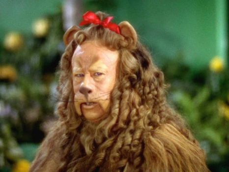 the wizard of oz lion crying