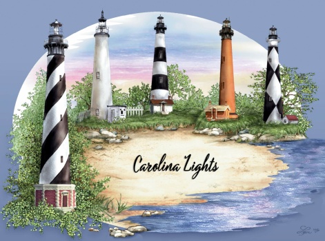 Solve North Carolina Lighthouses jigsaw puzzle online with 165 pieces