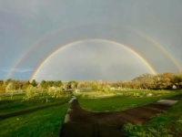 We had a spectacular double rainbow this week!