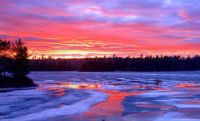 Lake Temagami Sunset at Ice Out