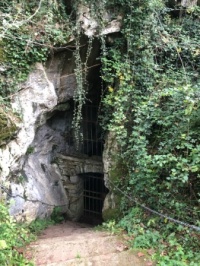 The entrance to the underground cave
