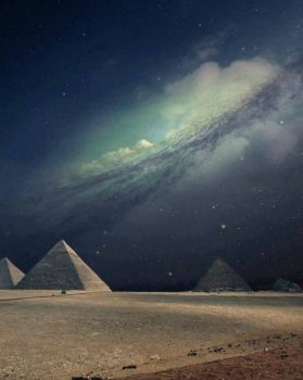 Night sky above Egypt