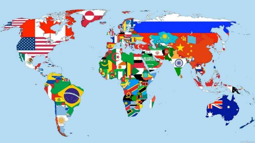 Solve World Map of Flags jigsaw puzzle online with 405 pieces