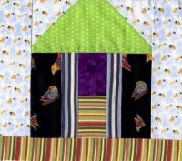 House with bees, quilt block