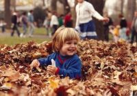 Melissa in the leaves