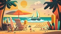 At the beach