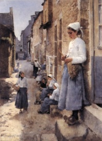 A Street in Brittany 1881, Stanhope Forbes