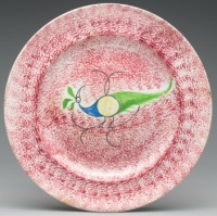 Spatterware Plate, possibly made in Staffordshire, England, 1800–1830