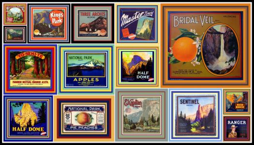 This week's Theme - National and State Parks - On Vintage Fruit Crate Labels