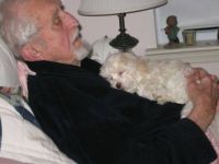 Bob with Scarlett as a puppy
