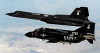 SR-71 Blackbird and Navy F-4 "Black Bunny".