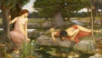 Pre-Raphaelite Art - Echo and Narcissus by John William  Waterhouse