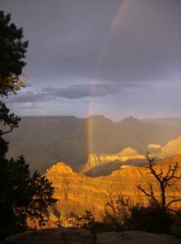 Rainbow in Grand Canyon