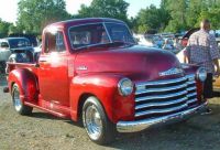 Red Chevy pickup