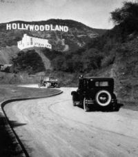 The last 4 letters of the Hollywoodland sign were removed in 1949.