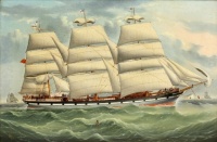 New Zealand School, late 19th century, The Clipper ‘Rangitiki’ off the Coast (1891)