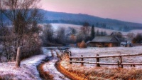 A Snowy Country Scene
