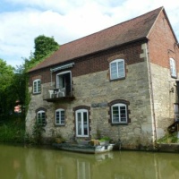 House along a canal