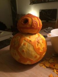 homemade BB8 pumpkin