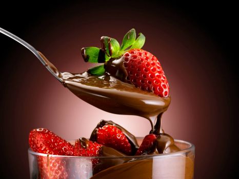 Dripping Chocolate And Strawberries