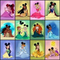Disney Princesses with Mickey ears