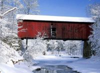 Covered Bridge in Winter