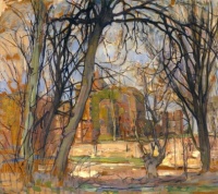 Piet Mondrian (Dutch, 1872–1944), Spring Sun (Lentezon): Castle Ruin: Brederode (ca 1909–1910)