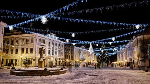 Winter in Tartu Town Hall Square
