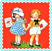 Themes Vintage illustrations/pictures - Valentine Card