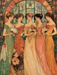 Art Nouveau Influenced Gowns