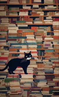 Cats love books...