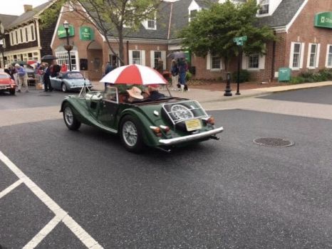 British car parade through Lewes in the rain!