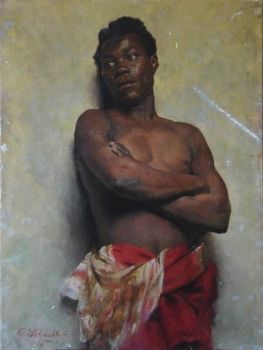 Osmar Schindler (1867-1927) - Portrait of an African man 1885.
