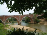 The "New" Bridge in our village of Mazeres, in Ariege, France,