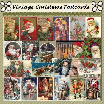 Jigsaw Puzzle | Vintage_Christmas_Postcards | 64 pieces | Jigidi