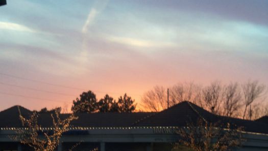 Kansas sunset in January