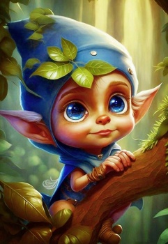 Solve little forest pixie jigsaw puzzle online with 126 pieces