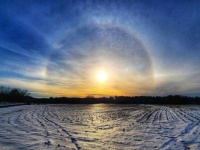 A gorgeous sun halo in Tomah Wisconsin