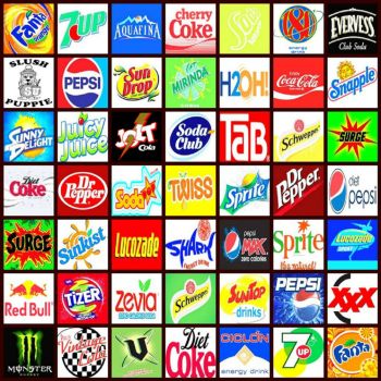 Solve Soft drink logos jigsaw puzzle online with 100 pieces