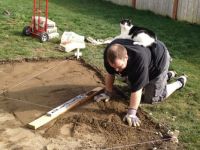What's My Husband Doing - Leveling The Ground For Our New Hot Tub. What's The Cat Doing - Watching Us Build The Biggest Litter B