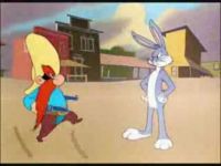 Bugs Bunny and Yosemite Sam Draw Lines in the Sand and Dast Ye