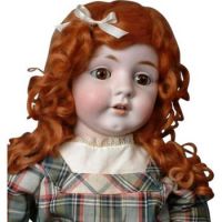Rare Antique Kestner Character Doll In Stunning antique Schoolgirl Dress