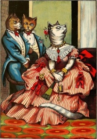 Illustration from Miss Mouser's Tea Party, ca 1867, by "Uncle John"