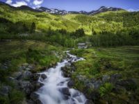 stream and mountains in _norway_