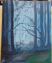 Forest in the mist