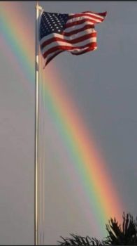 Rainbow and Flag
