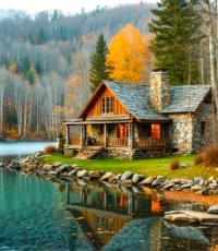 Cabin Along the River....